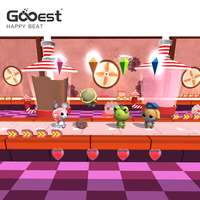 Gooest Happy Beat Projecteur interactif éducatif Centre commercial Aire de jeux intérieure pour enfants Équipement de jeux souples Parc de trampolines