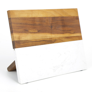 Rak penyimpanan pisau dapur magnet, tempat pisau dapur blok magnetik kayu dengan tampilan penyimpanan peralatan makan magnet kuat - Product Image 5