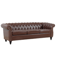 Canapé en cuir PU moderne et minimaliste Runwood, design au sol, pour salons, adapté aux petits et grands espaces