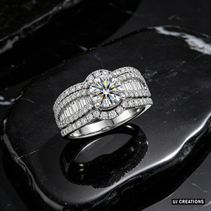 Anillo de Boda Personalizado de Oro Sólido S925/10K/14K/18K con Diamante Cultivado en Laboratorio de 1.0 Quilates, Corte Brillante, Calidad VVS-VS - Product Image 6