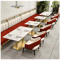 Meubles de restaurant de luxe Dubaï 5 étoiles tables de salle à manger et ensemble de chaises pour hôtel café restaurant