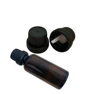 Bouchon compte-gouttes Euro 18mm noir inviolable chapardeur bouteille d'huile essentielle bouchon à vis <span class=keywords><strong>en</strong></span> plastique avec insert compte-gouttes court - Product Image 2