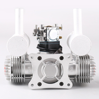 Nouveau Moteur DLE40 40CC Essence/Pétrole bicylindre en métal pour avion RC, échappement latéral, démarrage manuel à froid par vent naturel