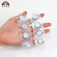 Taille personnalisée acheter aimants forme ronde pvc enduit néodyme boutons magnétiques invisibles à coudre