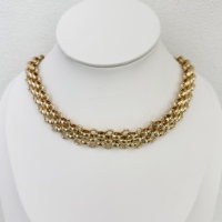 Nouveauté : Ensemble collier ras-du-cou cubain en strass, chaîne dorée à maillons tendance, style punk rappeur, bijoux en alliage de zinc pour soirée