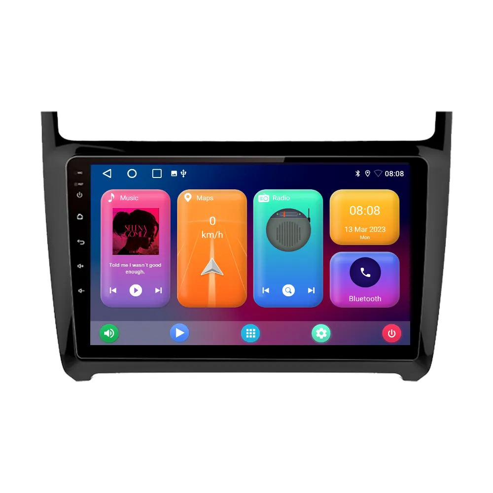 Autoradio 2Din Android Octa Core Autoradio DVD GPS Navigation Lecteur Multimédia Android Auto Carplay Pour VW Volkswagen POLO 5