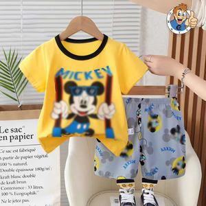 Combinaisons d'é<span class=keywords><strong>t</strong></span>é à manches courtes pour enfants, garçons et filles, ensembles de <span class=keywords><strong>t</strong></span>-shirts et shorts pour bébés, vêtements d'é<span class=keywords><strong>t</strong></span>é pour enfants pour garçons - Product Image 3