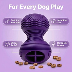 Jouet interactif pour chien violet personnalisé avec distributeur de friandises pour usage intérieur, taille moyenne, jouet pour animaux de compagnie en plastique à alimentation lente - Product Image 4