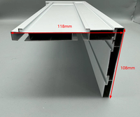 Corniche en aluminium pour rideau, grande taille, à fixation murale ou au plafond, avec boîte dissimulée pour rideau