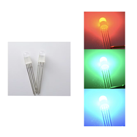 Perle LED RGB à haute luminosité de 5 mm, ronde, blanche, à lentille diffuse, à 4 broches, avec montage traversant, angle de vue de 60 degrés, pour maison intelligente