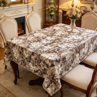 Nappe de table en jacquard floral de style européen classique, tissu tissé épais, nappe décorative pour table à manger, décoration de salon