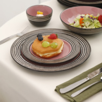 Vaisselle en céramique de Chine au design gaufré antique vente en gros à prix réduit service à vaisselle en grès
