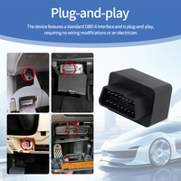 Localizador GPS OBD Mini 4G LTE GPRS GLONASS con Rastreo LBS en Tiempo Real y Alerta de Exceso de Velocidad para Android/iOS para Autos