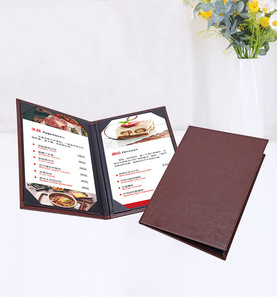 Thực đơn trà trong nhà trà, Danh Sách Đồ uống của khách sạn, sách thực đơn-Bìa da PU, menu gấp và danh sách đồ uống có logo dập nổi - Product Image 2