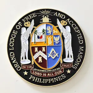 Customized emblems 3 inches Philippines Grand lodge of F and AM lord emblem mason car emblem