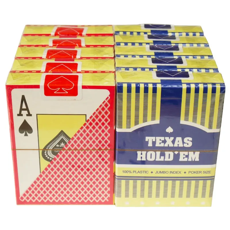 Personalizado de poker jumbo tamanho de poker, cartas de jogo de plástico