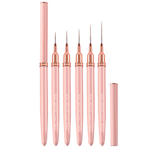 Pinceau à ongles en nylon extra long 7mm 9mm 11mm 15mm 20mm pour nail art, gel, French manucure, détails, liner, rayures et lignes fines - Product Image 5