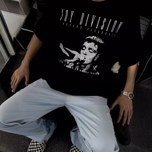 Vintage Wash Water Trend Brand Summer T-Shirt Men Women Regular Fit <b>Short</b> <b>Sleeved</b> 180 Grams Cotton Breathable Print Hip Hop - Product Image 5