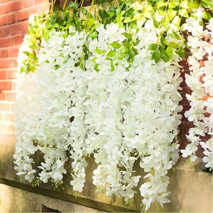 Guirlande de fleurs artificielles de glycine en soie pour décoration de mariage, maison et jardin - Product Image 2