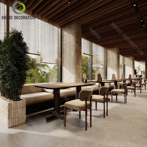 Diseño interior de restaurante premium, muebles de comedor de lujo personalizados, mesas y sillas fáciles de limpiar para decoración de restaurantes - Product Image 5