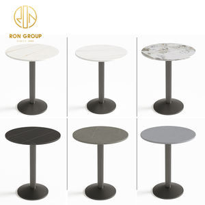 कस्टम वर्ग कॉफी दुकान आधुनिक फास्ट फूड टेबल टॉप राउंड वाणिज्यिक कैफे संगमरमर रेस्तरां फर्नीचर तालिका कैफेटेरिया के लिए - Product Image 1