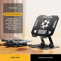 Support plat en métal robuste, pliable, rotatif, réglable en hauteur, pour bureau