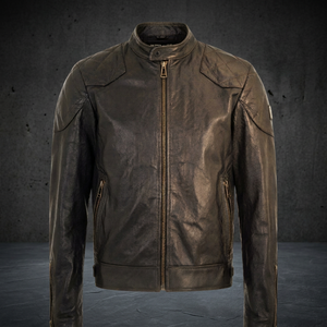 Adil Nexus Herren Schwarze Echtleder-Pufferjacke Wasserdicht Atmungsaktiv Outdoor Reißverschluss-Wintermantel mit Baumwollfutter - Product Image 4