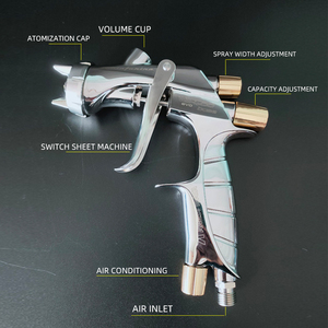 Gốc Nhật Bản Anest Iwata WS400 Súng Phun Tay Hướng Dẫn Sử Dụng Súng Lục Xe Sơn Trên Xe Tăng 1.3/1.4 Vòi Phun Áp Suất Thấp 1.8-2.2 Mpa - Product Image 4