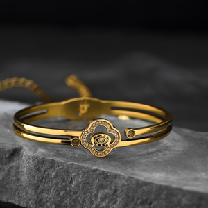 Bracelet tendance en acier inoxydable 316L plaqué or PVD, bijoux durables et résistants - Product Image 3