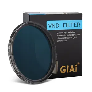 GiAi ND8-128ナノコーティング52mm55mm 58mm 62mm 67mm 77mm82mm可変NDフィルターカメラフィルター