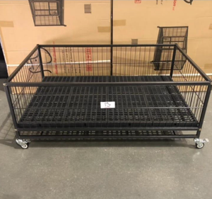 Goedkope, stevige metalen hondenkooi, sterke montage, dierenren voor reptielen, bulldog, zwart, milieuvriendelijk, 37/43 inch - Product Image 1