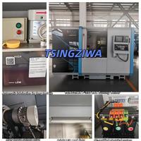 Tour CNC à banc incliné TSINGZIWA T55D, 2 axes, tourelle porte-outils Mitsubishi à 12 positions, machine à tournage de métaux