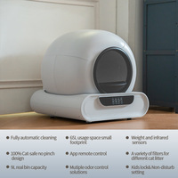 Bac à litière pour chat rond automatique intelligent en plastique ABS avec contrôle par application, fonction de désodorisation, entièrement automatique, Chine