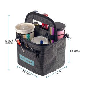 Xách tay uống tàu sân bay và tái sử dụng cốc cà phê chủ có thể gập lại cách điện du lịch nước giải khát Tote Bag với xử lý cho giao hàng - Product Image 2