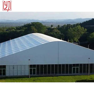 Tente de réception extérieure blanche Arcum de grande envergure 40x50m pour exposition automobile en plein air - Product Image 4