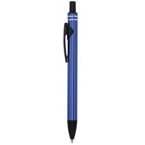 <b>Customisable</b> BLUE ALUMINIUM <b>PEN</b> CLIP with BLACK INK Click Metal Ballpoint/Gel <b>Pen</b> with Novelty Body Promotional <b>Pen</b> - Product Image 2