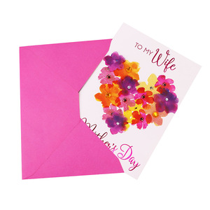 Impreso de estampado en caliente de la flor hecha a mano tarjetas de felicitación <span class=keywords><strong>para</strong></span> regalo de Día de las madres - Product Image 3