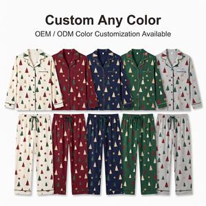Pijamas Navideños Familiares Personalizados, Pijamas a Juego con Estampado Personalizado, Ropa de Algodón para Niños y Bebés, Ropa Familiar Navideña - Product Image 3