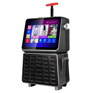 Vofull 15 Inch Touch Screen Subwoofer Smart Karaoke Trolley Luidspreker Met Google Zoeken Draadloze Draagbare Dj Speaker Box