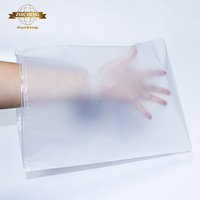 Sacs d'emballage pour t-shirts en CPE avec fermeture éclair givrée et logo personnalisé GRS, biodégradables, écologiques, pochettes en plastique refermables pour vêtements