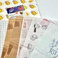 中国の食品グレードの環境にやさしいリサイクル可能なカスタムバーガーラッピング耐油紙