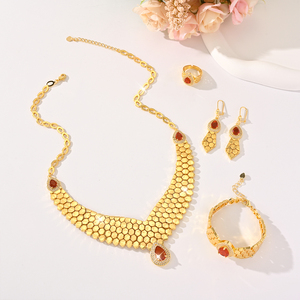 Bán buôn thiết kế mới Dubai phong cách phổ biến, tính khí sang trọng loại 18K mạ vàng Bộ đồ trang sức, phụ kiện cho phụ nữ tiệc chiêu đãi - Product Image 5