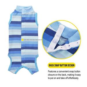 Traje de recuperación postquirúrgica <span class=keywords><strong>para</strong></span> <span class=keywords><strong>perros</strong></span> de algodón suave antiarañazos, alternativa al collarín E-collar, transpirable, <span class=keywords><strong>para</strong></span> razas pequeñas, fácil de poner. - Product Image 3