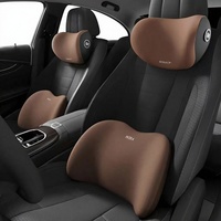 Coussin de soutien lombaire et appui-tête pour voiture en mousse à mémoire de forme, protection de la taille et du cou, accessoires de voiture avec logo personnalisé