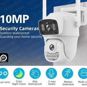 Caméra de surveillance extérieure sans fil IP Wifi 5K 10MP à double objectif PTZ avec détection humaine IA et suivi automatique - Product Image 4
