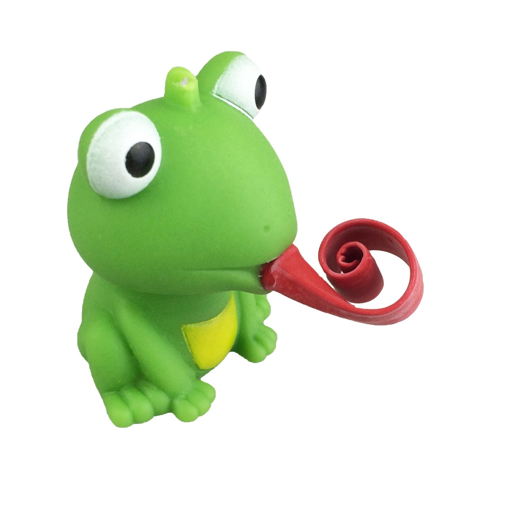 Lot 2 Jouets Grenouille à Presser – Langue Tirée – Anti-stress – Dessin Animé – Vert – 7 Cm – Cadeau Rigolo Pour Enfants Et Adultes