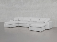 Neue Aktion: Modulares Wohnzimmer-Sofa aus Leinenstoff, Wolkensofa-Bett, Chaiselongue, Modulares Ecksofa