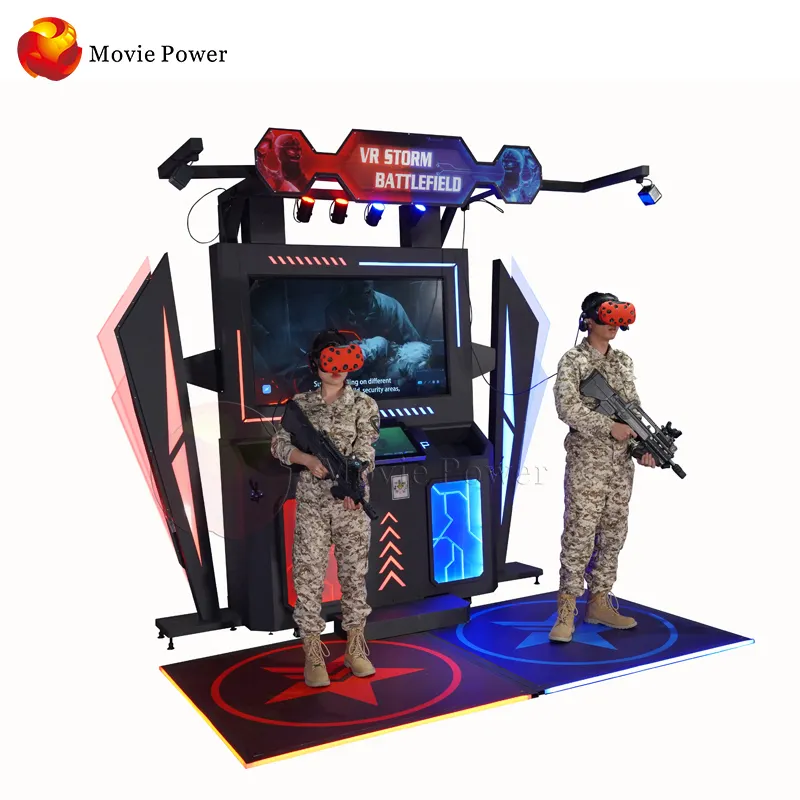 Koin Ooerated Permainan 2 Orang Virutal Reality Senjata Penembakan Interaktif 9D VR Shooting Simulator Arcade Permainan Mesin