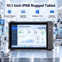 Tablette robuste 10,1 pouces IP68, 10 cœurs 12 threads jusqu'à 4,7 GHz, 8 Go de RAM, 128 Go de ROM, Windows 11 Pro pour le service sur le terrain