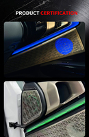 Couvre-haut-parleurs en acier inoxydable avec éclairage LED Or/Argent 8 pièces pour BMW Nouvelle X3 G45 Accessoires décoratifs pour l'intérieur de la voiture